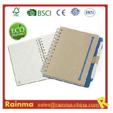 Cuaderno de papel de alta calidad con la pluma de Eco